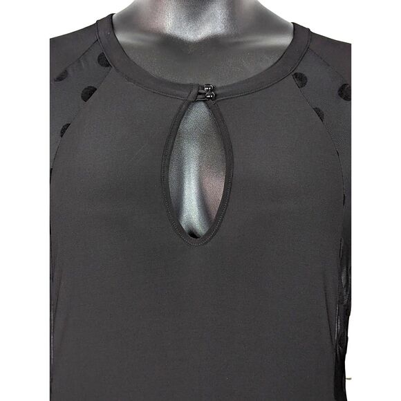 MIUSOL Whimsigoth Gothic Witchycore Mesh Sheer Maxi Dress Jersey Knit Large - Picture 5 of 7